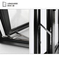Ventana de Aluminio Insonorizada, Doble Acristalamiento, Abatible hacia Afuera, Ventanas Abatibles de Aluminio Anodizado con Recubrimiento en Polvo