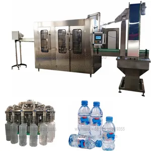Línea de producción de agua para botellas pequeñas, máquina de llenado y lavado de líquidos