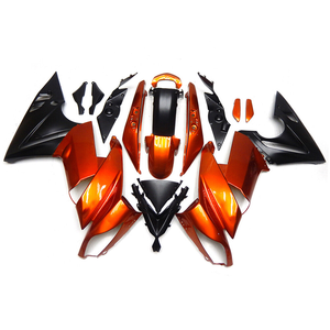 Carenado ABS apto para 2009 <span class=keywords><strong>2010</strong></span> 2011 <span class=keywords><strong>KAWASAKI</strong></span> Ninja 650R <span class=keywords><strong>ER6F</strong></span> plástico negro naranja - Product Image 1