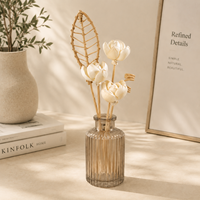 Bâtonnets diffuseurs en bois de Sola de 4 cm, fleur de jasmin, faits à la main, pour aromathérapie, décoration intérieure pour chambre et salon