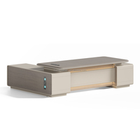 Bureau haut de gamme en forme de l directeur en bois bureau directeur bureau PDG bureau bureau bureau de travail Ufficio Muebles De Oficina Modernos