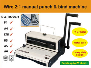 เครื่องเชื่อมลวดคู่ SG-T970ER เครื่องผูกลวดแบบแมนนวลบนเดสก์ท็อปเครื่องเจาะรูกลม2:1 - Product Image 3