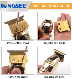Cuchillas de Repuesto de Acero Inoxidable de Alta Calidad para Cortapelos T-Blade BarbershopFX707, Cuchillas para <span class=keywords><strong>Babyliss</strong></span> FX787 FX780 - Product Image 5