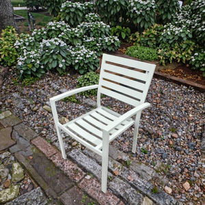 Chaises de salle à manger d'extérieur en aluminium mobilier de jardin pour patio cour loisirs - Product Image 1