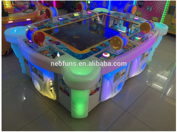 6 joueurs chasseur table de poisson machine de jeu vidéo de pêche avec joystick horizontal pour les enfants