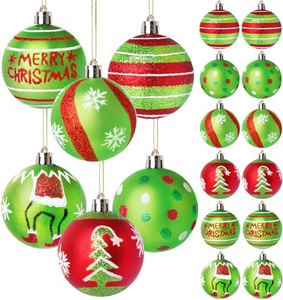 Boule de Noël personnalisée en verre, peinte à la main, ornement promotionnel pour fête, avec options de taille et de logo - Product Image 1