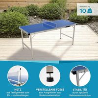 Table de ping-pong pliable pour enfants avec filet de raquettes de tennis de table et balles de ping-pong pour l'entraînement ou la maison