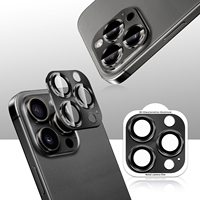 Protection d'écran 3D intégrale pour objectif d'appareil photo en métal et verre trempé pour iPhone 15 16 17 18 Pro Max