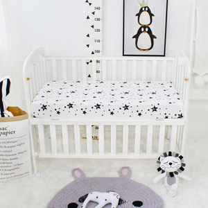 Nuevo diseño de 100% algodón orgánico al por mayor de sábanas para <span class=keywords><strong>bebe</strong></span> niños bebé de la hoja de cama jersey - Product Image 2