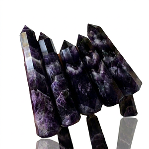 Torre de Punta de Amatista Natural Gigante, Calidad Premium, Tallada, para Feng Shui, Reiki, Sanación, Meditación, Recuerdo - Product Image 1