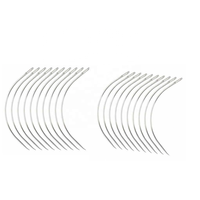 Aiguilles à crochet incurvées en forme de C grande perruque en acier inoxydable faisant des tresses au crochet ventilation tissage de cheveux