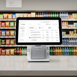 ระบบขายหน้าร้าน POS แบบจอคู่ขนาด 11.6 15 15.6 นิ้ว เครื่องบันทึกเงินสดแบบ All-in-One พร้อมเครื่องพิมพ์ความร้อน สำหรับร้านค้าปลีก - Product Image 1
