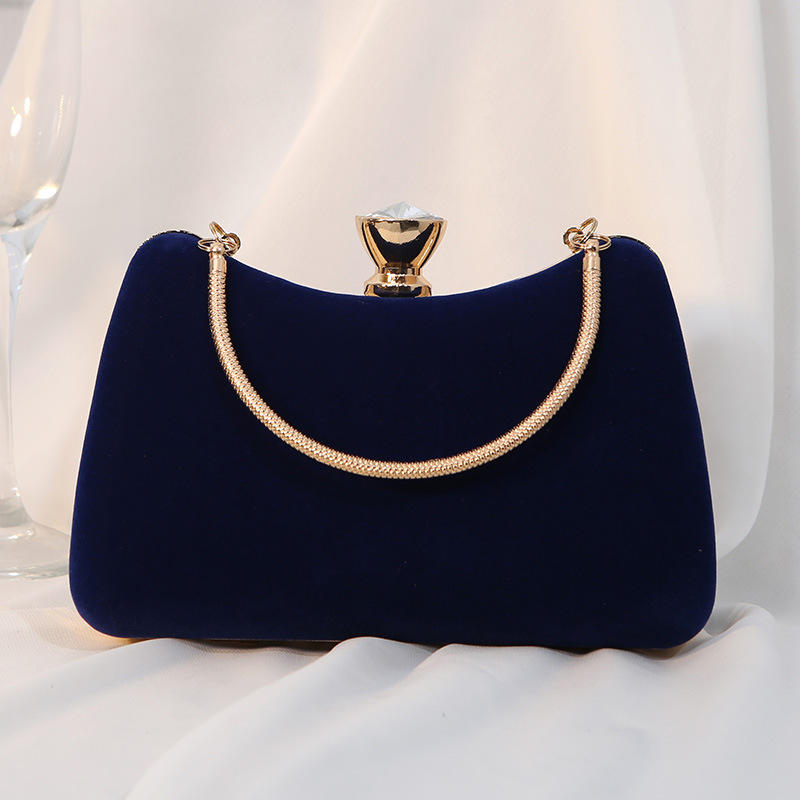 New Velvet Party Evening Dress Handbag Women Clutch Bag