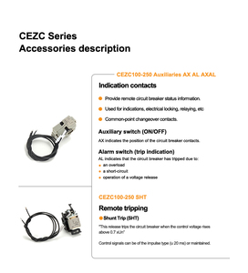 補助接点AXおよびアラーム接点ALモールドケース遮断器easypact mccb 3p 30a - Product Image 4