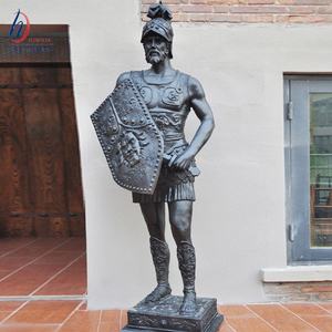 Rifornimento della fabbrica in bronzo gladiatore statua in rame puro carattere occidentale oro <span class=keywords><strong>Samurai</strong></span> figura in metallo lucido per decorazioni natalizie - Product Image 4