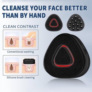 New Skin Care Device Face Washing Brush Facial <b>Massager</b> Electric Cleansing Brush Soft Silicone Waterproof USB Charge - Product Image 4