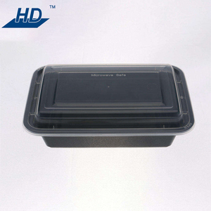 Bán buôn tái sử dụng màu đen dùng một lần lò vi sóng Takeaway PP nhựa thực phẩm Container có nắp đậy - Product Image 1