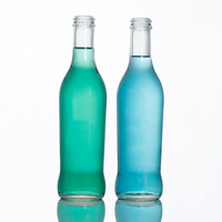 Prêt Stock 250ml 275ml Bouteille En Verre pour Soda Eau Boisson Gingembre Bière Tequila Brandy avec Couronne Caps