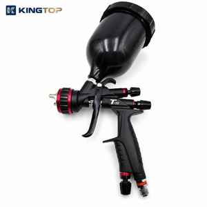 ปืนพ่นสีลม Kingtop T-10 HVLP สำหรับรถยนต์ เฟอร์นิเจอร์ หนัง และงานเคลือบสี ปืนพ่นสีระบบ HVLP สำหรับยานยนต์ ขนาดหัวฉีด 1.3 มม. 1.4 มม. - Product Image 1
