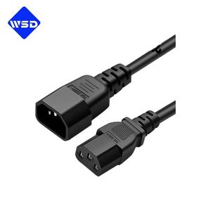 定制 IEC C14 转 C13 电源线 1.8m 10A 250V 3 芯铜质 PVC 电缆组件，适用于电脑显示器服务器 - Product Image 3