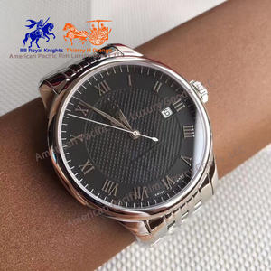 Montre mécanique classique pour homme de qualité 5A avec chiffres romains, motif clou de Paris, bracelet étanche, montre avec calendrier - Product Image 1