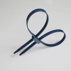 WZUMER Puños de mano desechables Plástico Nylon Policía Prisionero Esposas Cable Tie Negro