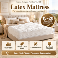 Matelas orthopédique en latex à ressorts ensachés Queen Size, livré en boîte, OEM ODM, sur mesure, fabricant de Foshan, Guangdong