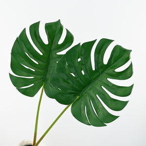 أوراق نخيل مونستيرا استوائية اصطناعية من الحرير بطول 85 سم، نبات أخضر كبير بملمس حقيقي لتزيين الفنادق وحفلات الزفاف والمنازل - Product Image 3