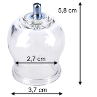 Kit de ventouses en verre Fire Free 12 ventouses Ribon Med Pompe à vide Hijama Massage Thérapeutique