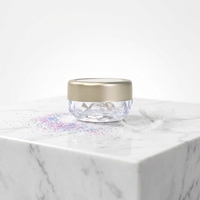 Pot vide transparent pour poudre à ongles, 3g, avec couvercle mat, pour emballage de paillettes, vente en gros