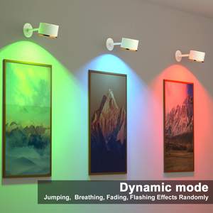 Applique murale d'intérieur sans fil Type-C rechargeable rotatif 16 <span class=keywords><strong>couleurs</strong></span> Rgb à intensité variable avec télécommande - Product Image 4