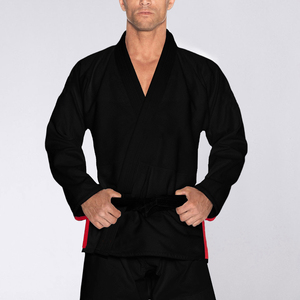 Karate Gi Set Adult Cotton Karate Uniform Mens Jacket Pants Belt Included White Black Blue <b>Red</b> Lightweight Student - Product Image 5