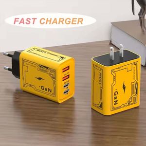 120W USB คู่ + Type C ที่ชาร์จโทรศัพท์4 in 1 USB ที่ชาร์จติดผนัง PD อะแดปเตอร์ชาร์จ USB Type C อย่างรวดเร็ว - Product Image 3
