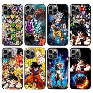Coque de téléphone Dragon Ball Goku haute qualité pour <span class=keywords><strong>iPhone</strong></span> 17 16 15 14 13 Pro Max 8 Plus, motif dessin animé, antichoc, protection d'appareil photo, IMD - Product Image 1