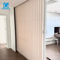 Meilleur prix Chine Portes de salle de bain Portes intérieures de cuisine Portes pliantes coulissantes en PVC pour cloison
