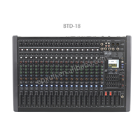 BTD-10 BTD-14 BTD-18 8/12/16 Ch Audio Power Sound Dual 7-band EQ Power Mixer dengan 2 Ch Stereo, 99 Efek DSP, BT, Perekaman USB