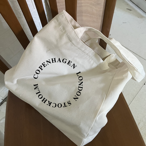 Sac de rangement en toile de coton personnalisé avec logo, motif lettre, pour café et cadeaux, vente en gros, Chine - Product Image 3