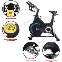 PINJIAN All-in-One Spinning Bike mit interaktiven Programmen, multifunktionales Heim-Fitnessgerät für kardiovaskuläres Training