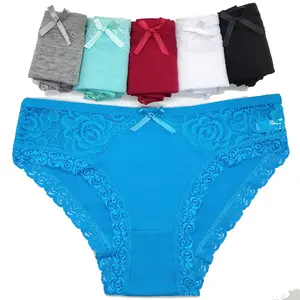 Culotte en dentelle à bretelles croisées commerce extérieur, sous-vêtements pour femmes, gtx AliExpress, en coton, vente en gros