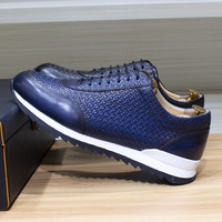 Chaussures de sport en cuir tendance printemps-automne 2023 pour hommes, logo personnalisé, baskets décontractées à lacets, respirantes et confortables, chaussures de course