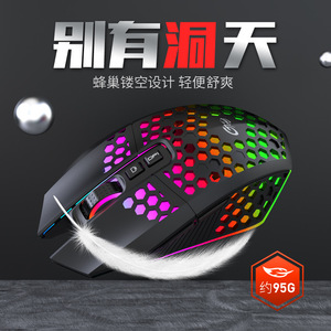 TigerCat X801 Wireless Gaming <b>Mouse</b> 6 Buttons 2.4G USB Optical With Hollow Out Light For Desktop Laptop Office Home - Product Image 4