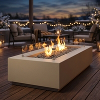 Produit phare : Grande cheminée à gaz extérieure, foyer de table robuste pour bois combustible, garantie 5 ans