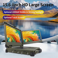 AICSHTER AIC-K156-S2 Portátil Industrial Resistente de Doble Pantalla de 15.6 Pulgadas, Intel Core I7-11390H, GPU de 4GB, Nuevo Teclado en Inglés (UE)