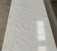 Panneau mural en PVC marbré UV, plaque WPC, panneau de remplacement
