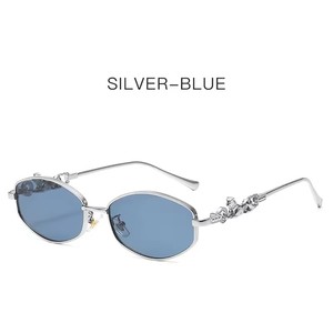 Nuovi Occhiali da Sole Unisex in Metallo con Montatura Sottile Stile Old Money, Aste con Motivo Leopardato, Lenti UV400 Non Polarizzate, Compatibili con Lenti da Vista - Product Image 5