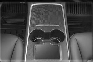 Couvercle de panneau de garniture de console centrale en fibre de carbone véritable pour <span class=keywords><strong>Tesla</strong></span> <span class=keywords><strong>Model</strong></span> <span class=keywords><strong>3</strong></span>/ <span class=keywords><strong>Model</strong></span> Y mise à niveau et reconstruction - Product Image 2