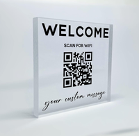Scanner de code de signe personnalisé Panneau de mot de passe Wifi Quel est le code Wifi Invité Mot de passe Wifi Signe Airbnb
