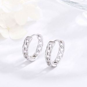 Aretes de Aro Pequeños de Plata de Ley 925 con Diseño Geométrico Hueco, Baño de Rodio, Regalo para Mujer, con Piedra Natural de Corte Baguette Cónico - Product Image 3