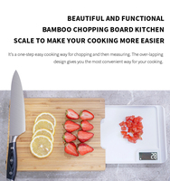 Planche à découper en bambou, pour peser les aliments, ustensile de cuisine numérique, pour cuisine