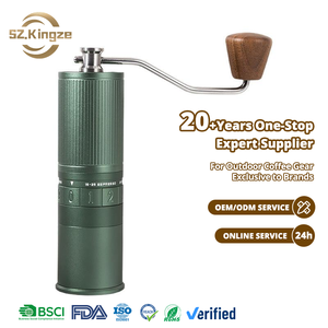 Kingze เครื่องบดกาแฟมือหมุนปรับได้ด้วยมือแบบแมนนวลปรับได้ทำจากกรวยฟันผี - Product Image 1